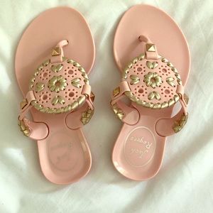 Toddler jack rogers pink and gold sandals size 7